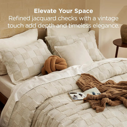 Ultra-Soft Bohemian Quilted Comforter Set – 3-Piece Breathable Bedding with 2 Matching Pillowcases