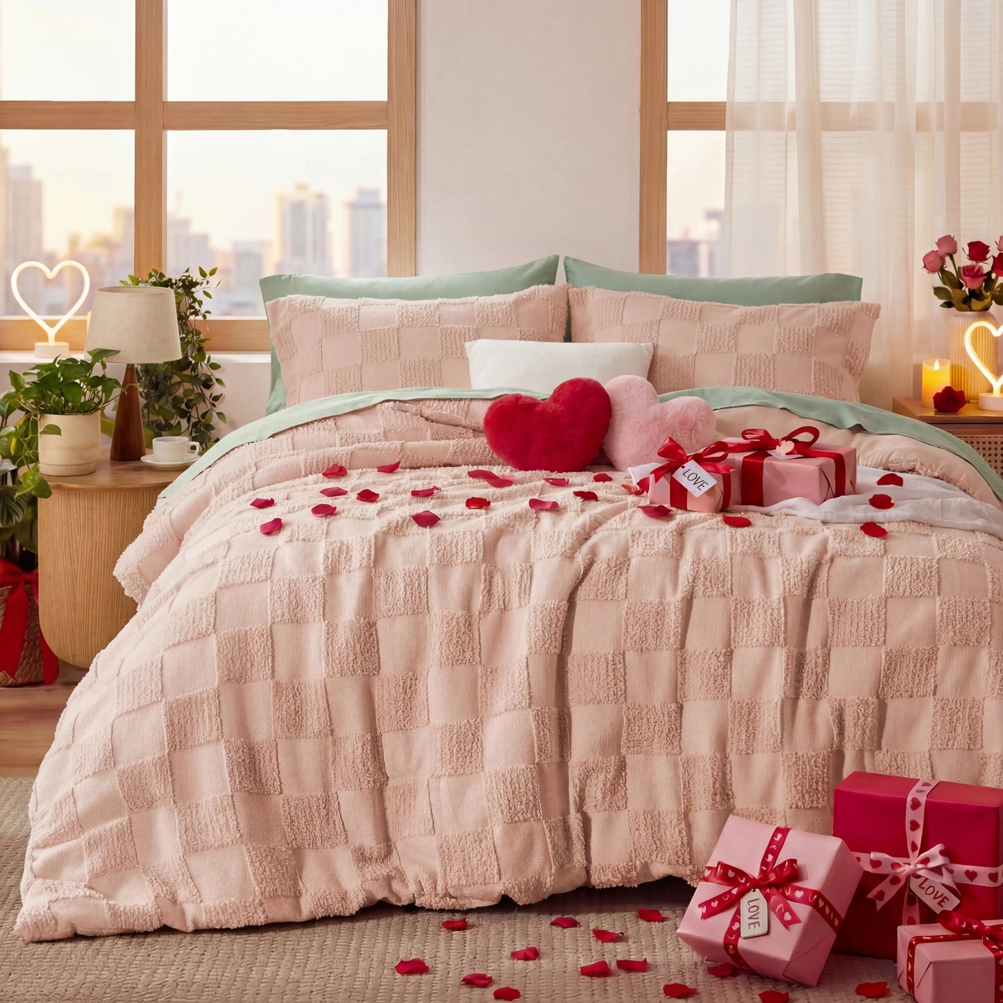 Ultra-Soft Bohemian Quilted Comforter Set – 3-Piece Breathable Bedding with 2 Matching Pillowcases