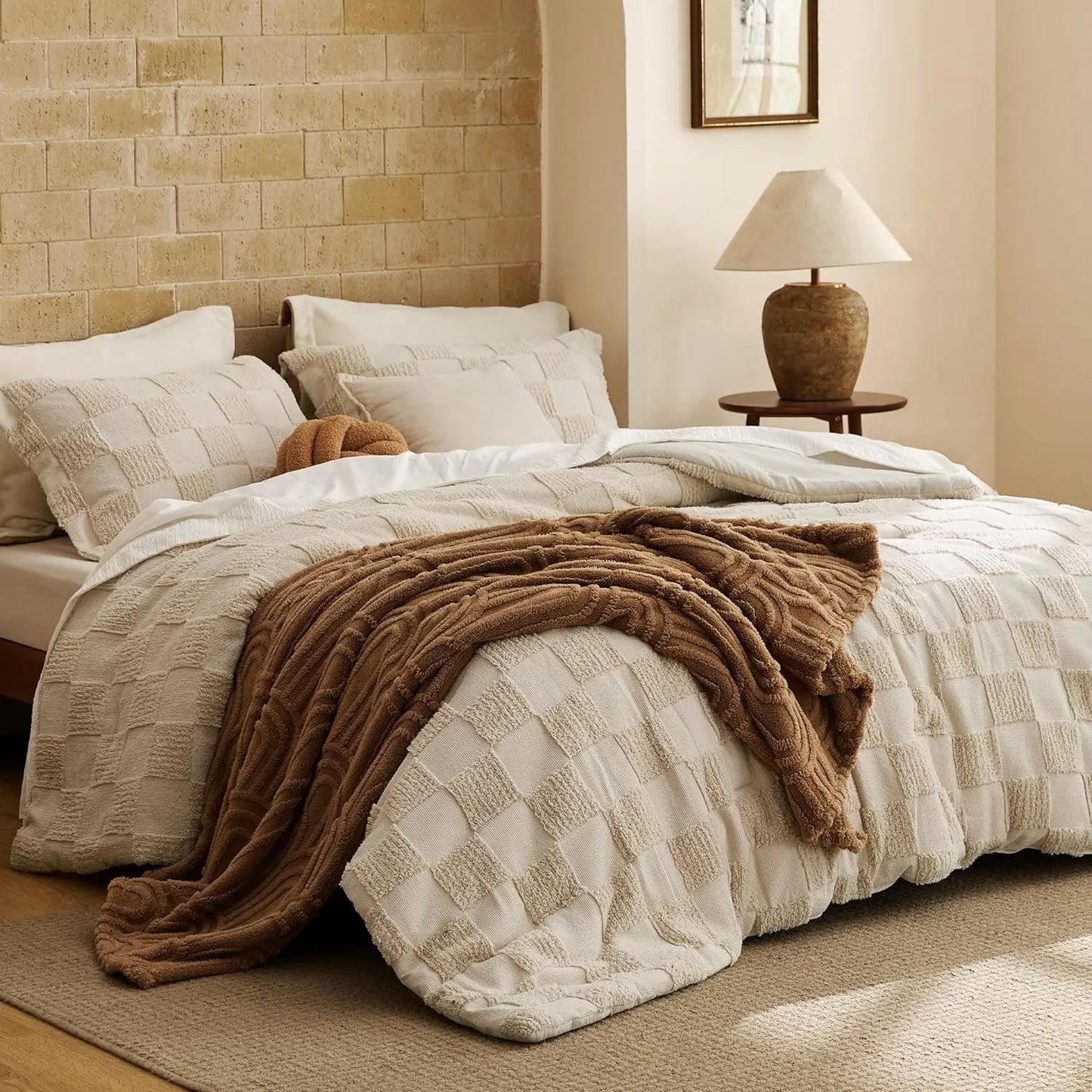 Ultra-Soft Bohemian Quilted Comforter Set – 3-Piece Breathable Bedding with 2 Matching Pillowcases