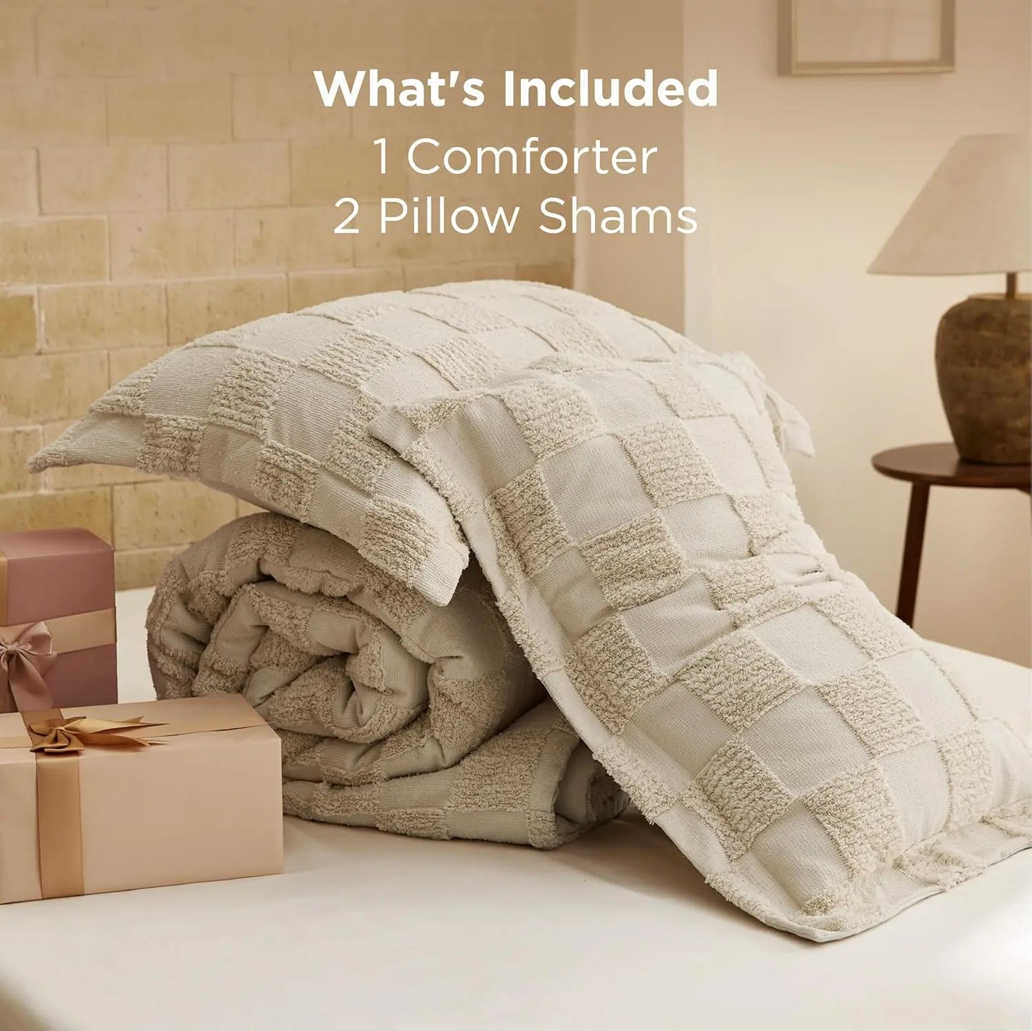 Ultra-Soft Bohemian Quilted Comforter Set – 3-Piece Breathable Bedding with 2 Matching Pillowcases