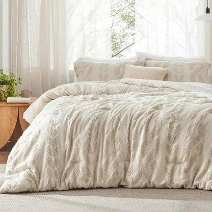 Ultra-Soft Bohemian Quilted Comforter Set – 3-Piece Breathable Bedding with 2 Matching Pillowcases
